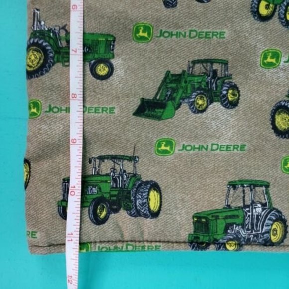 Handmade John Deere Tractor Travel Hanging Bag Green & White Polka Dot Accents - Picture 5 of 7